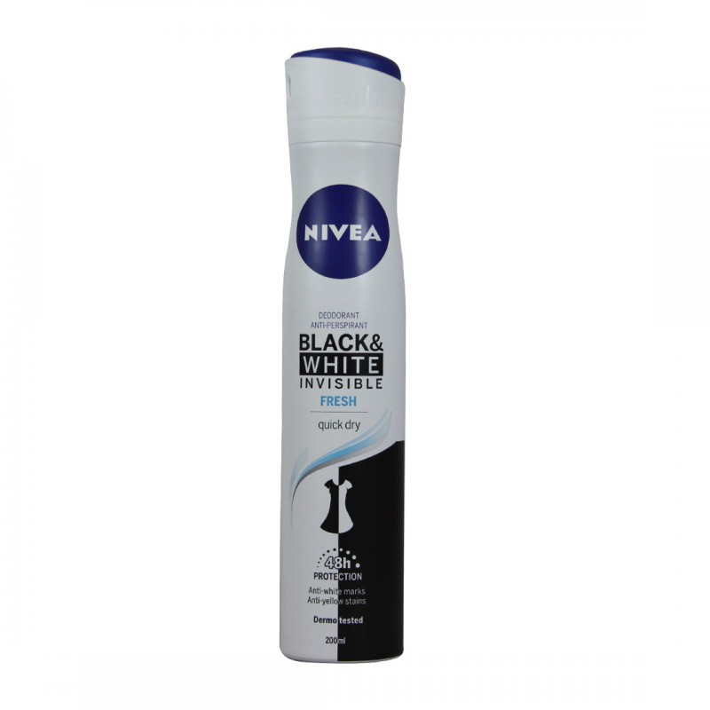 Nivea and White Fresh Deodorant Spray 200ml 6.7 oz