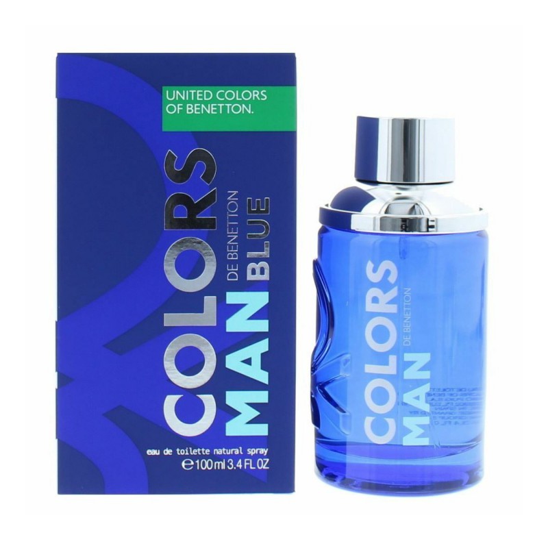  Benetton Colors Man Blue Eau de Toilette Spray For Men 3.4 Oz  : Beauty & Personal Care