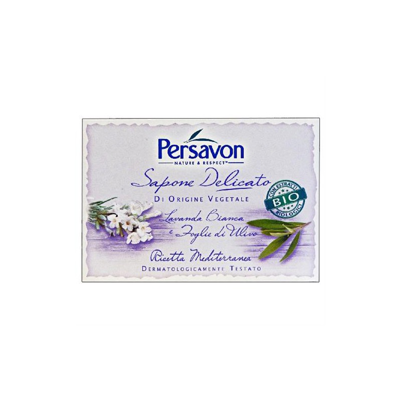 Persavon Bio White Lavender and Olive Leaves Soap Bar 150g 5.3 oz