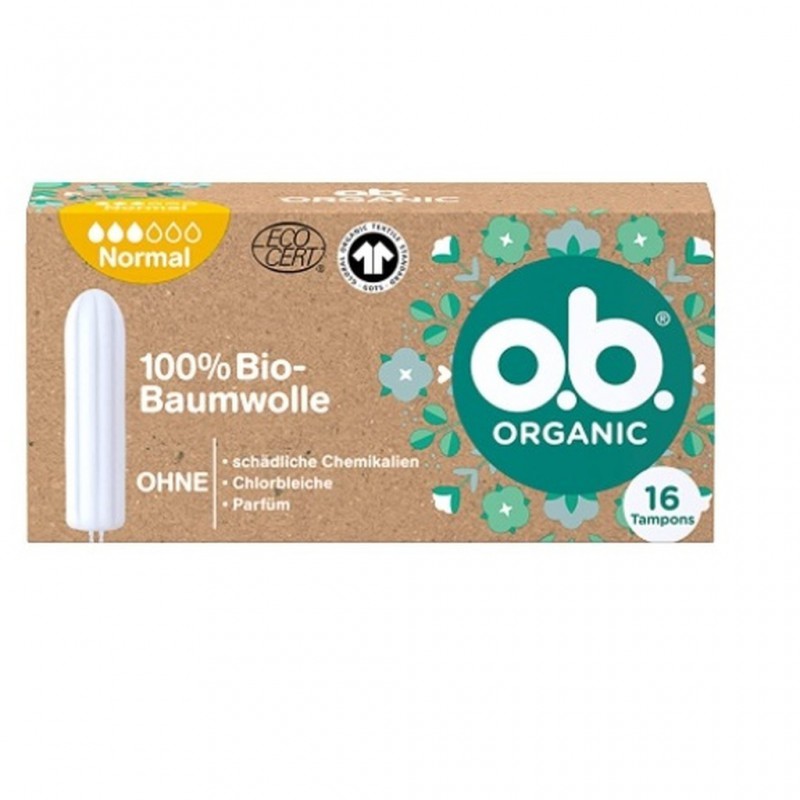OB Organic Tampons Normal 16 Pcs