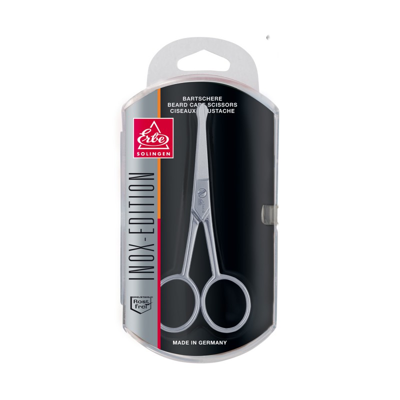 Erbe Solingen Beard And Nose Hair Scissors Inox Edition 10.5 cm 4.1 in