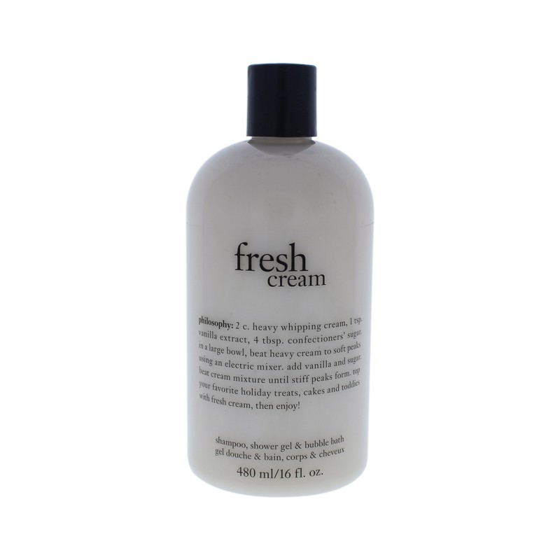 Philosophy Fresh Cream Shampoo Shower Gel & Bubble Bath 16 oz