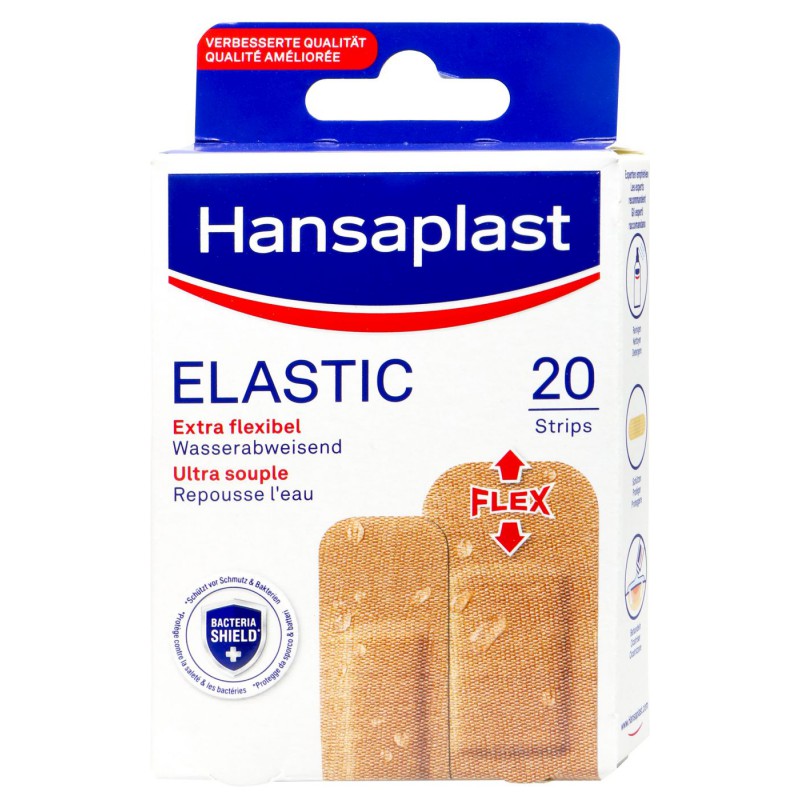 Hansaplast Elastic Plaster Strips 20 Pcs 2 Sizes