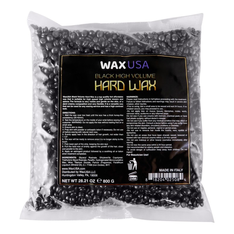WaxUSA Black High Volume Hard Wax Beads Bulk 800 g