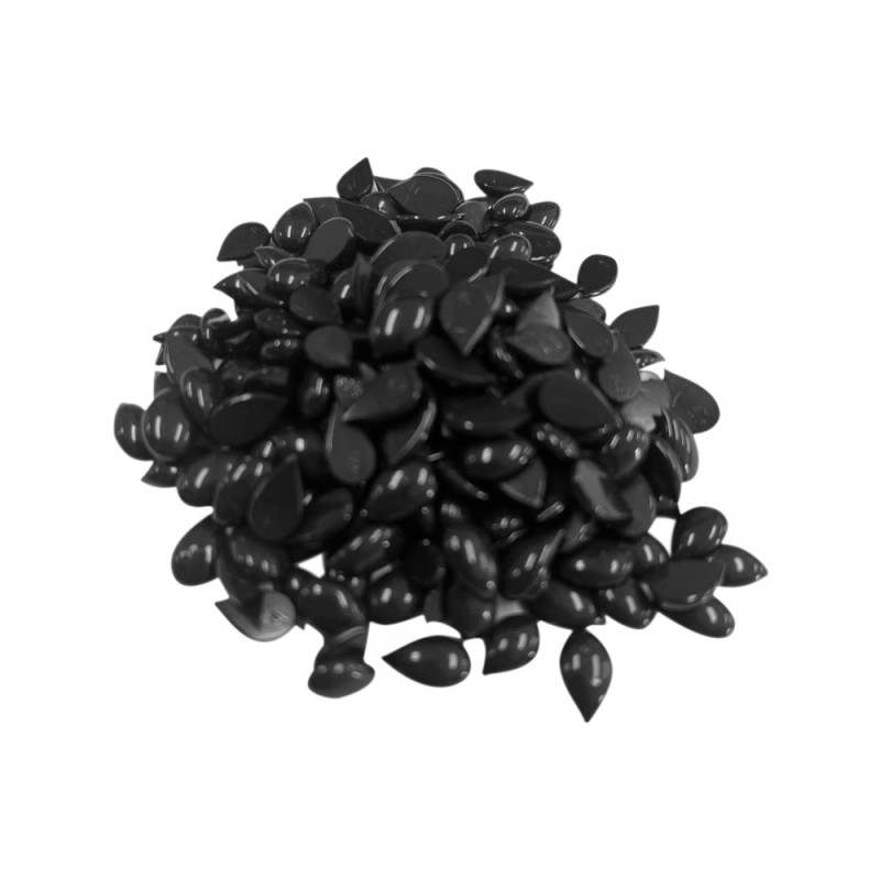 Stone Black Hard Wax Beads