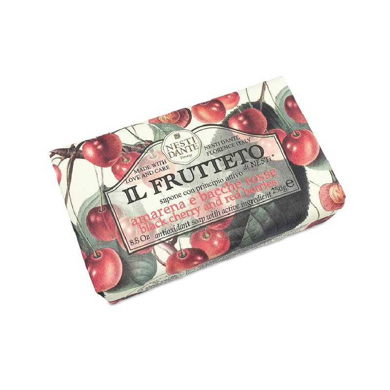 Nesti Dante Il Frutteto Black Cherry and Red Berries Bar Soap 250g 8.8 oz
